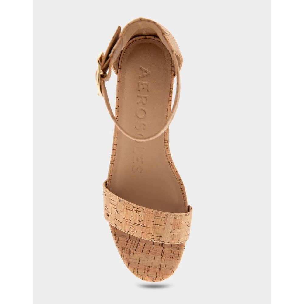Aerosoles Willis Womens Cork Wedge Sandals Ankle Strap Comfort Size 7 Boho NWT - Picture 14 of 16